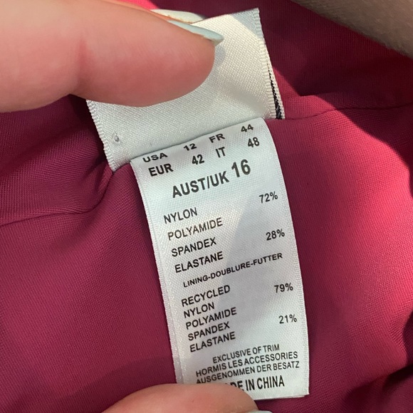 Anthropologie Jets Australia Versa One Shoulder Color Block Cutouts Swimsuit 12 - Picture 7 of 8